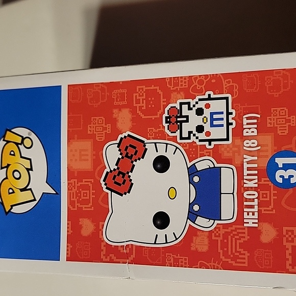 Funko Pop! Hello Kitty 45th Anniversary 8-Bit Figure with Red Bow - Picture 4 of 5